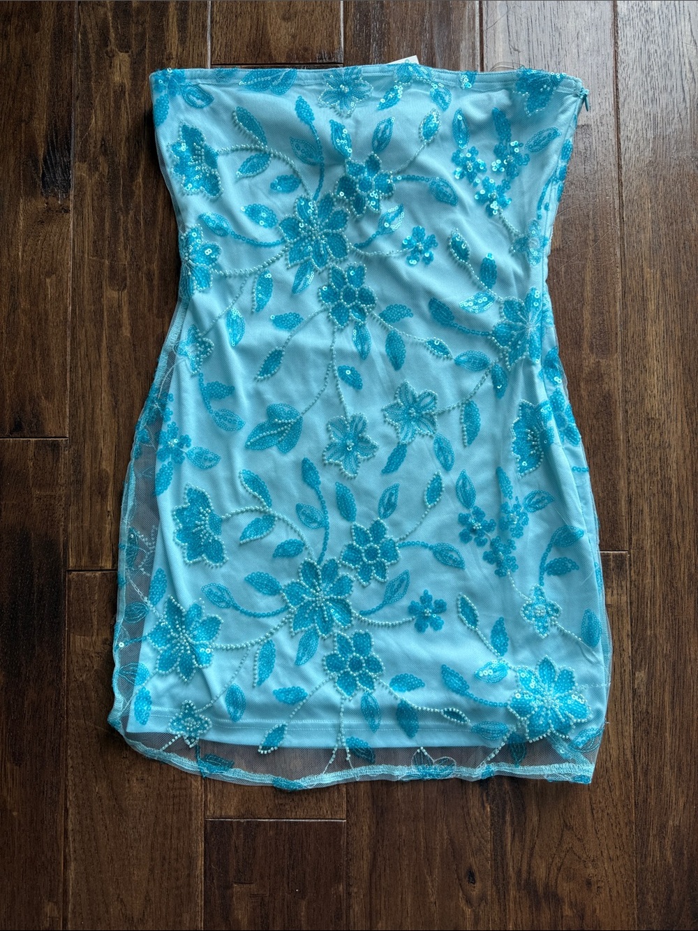 Peppermayo Mooney beaded mini dress blue size us6